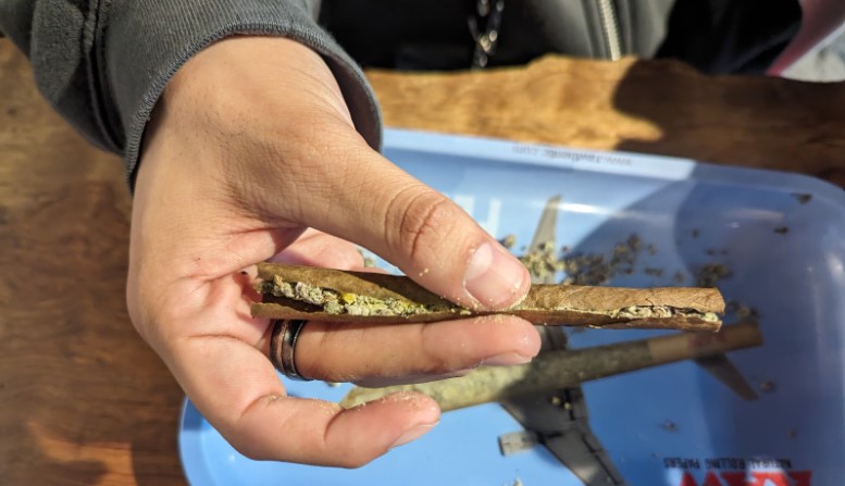 image of packing an infused blunt