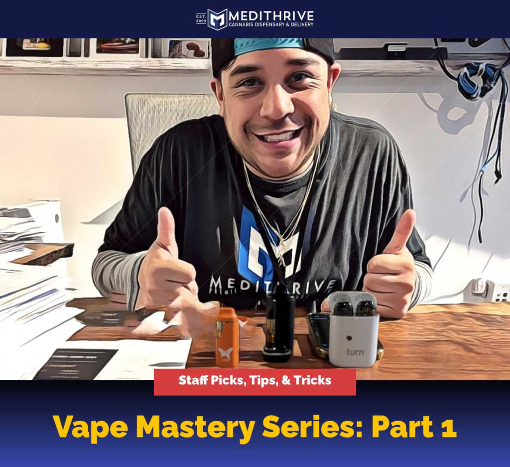 image of Nicholas hosting the first part of MediThrive Cannabis Dispensary Vape Mastery Series